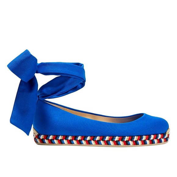 NEW Christian Louboutin Espadrilles Flat with Ties